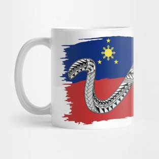 Philippine Flag Tribal line Art / Baybayin word PA Mug